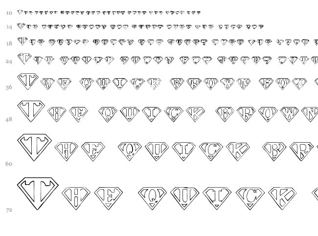 Pauls Super Font font waterfall
